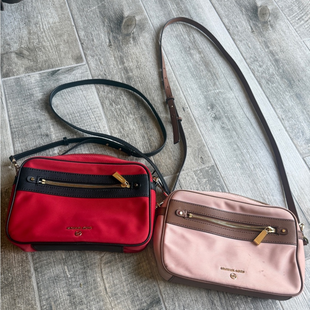 Michael Kors Black and Pink Crossbody Bags 2 bags